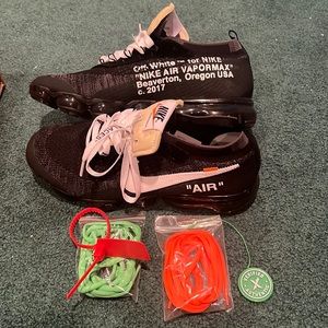 Off white vapormax.  Black on black.
